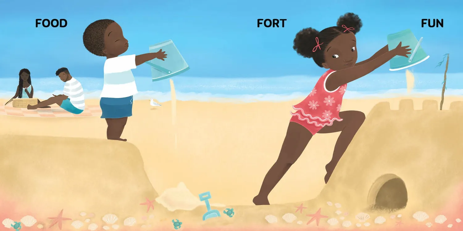 Abrams Sandy Toes innbundet bildebok strand 3-5 år