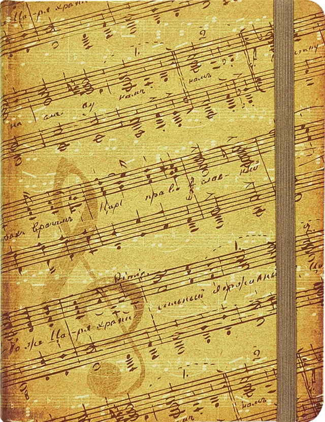 Peter Pauper Press Music Journal notatbok noter og tekst 160s