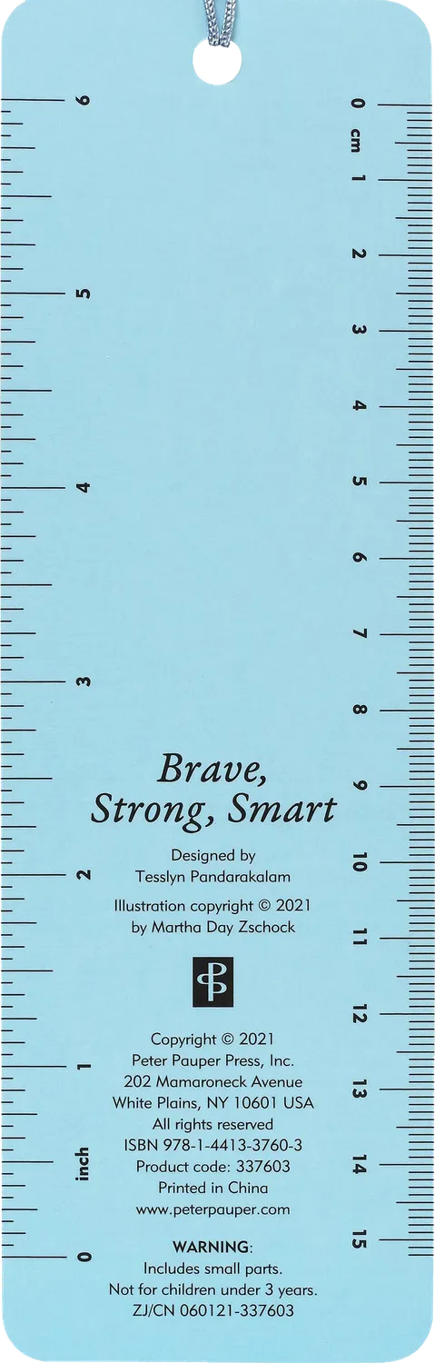 Peter Pauper Press Brave Strong Smart bokmerke barn linjal