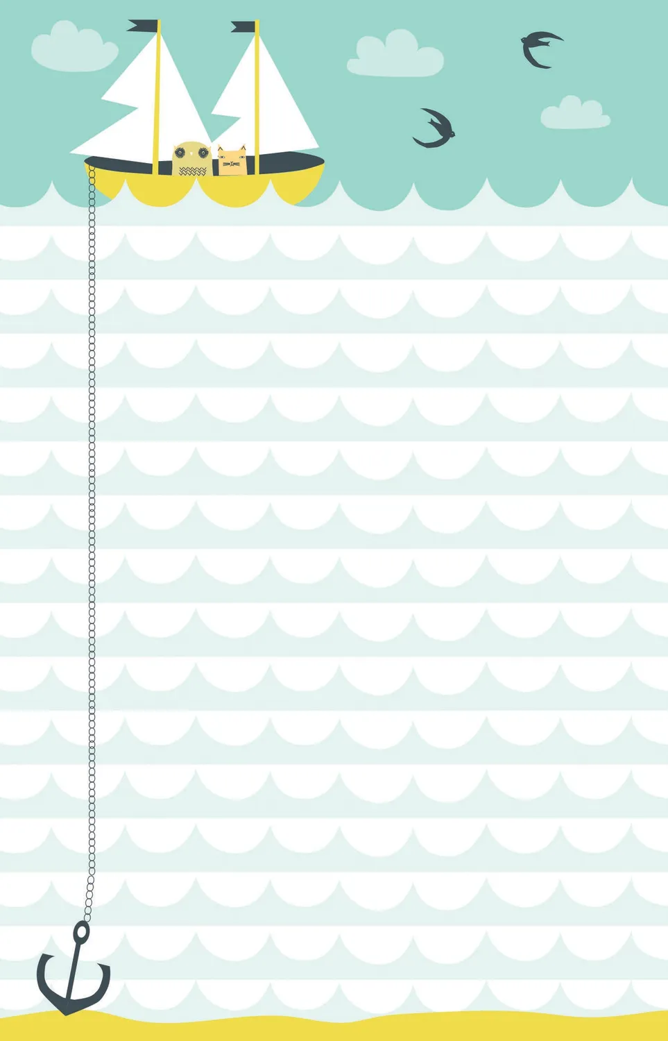 Chronicle Land & Sea Notepads notatblokk 2-pakning