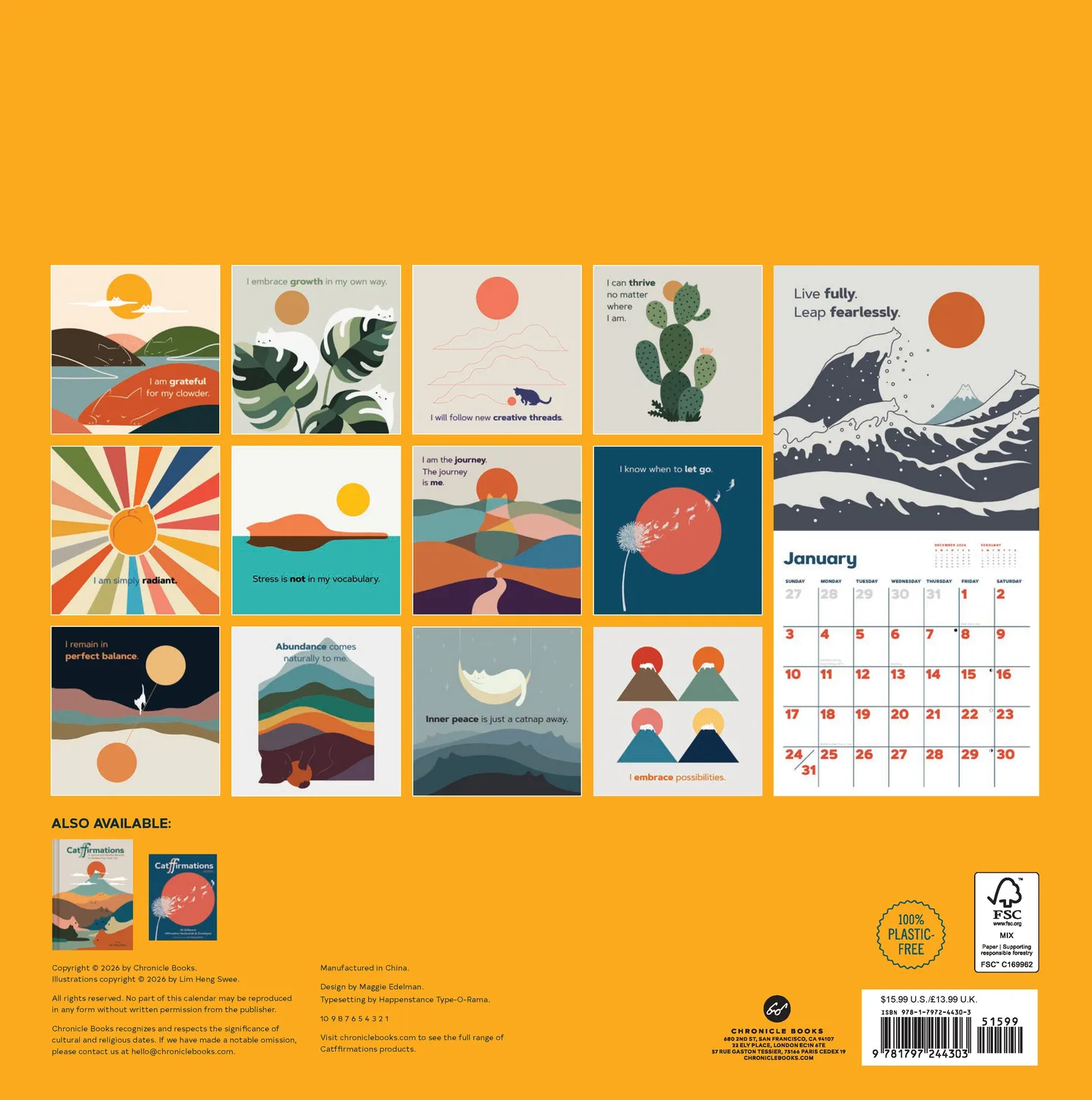 Catffirmations 2027 veggkalender katter
