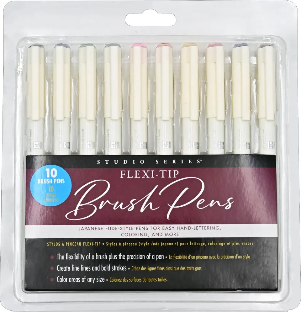 Peter Pauper Press Flexi-Tip brush pen 10 stk fargede