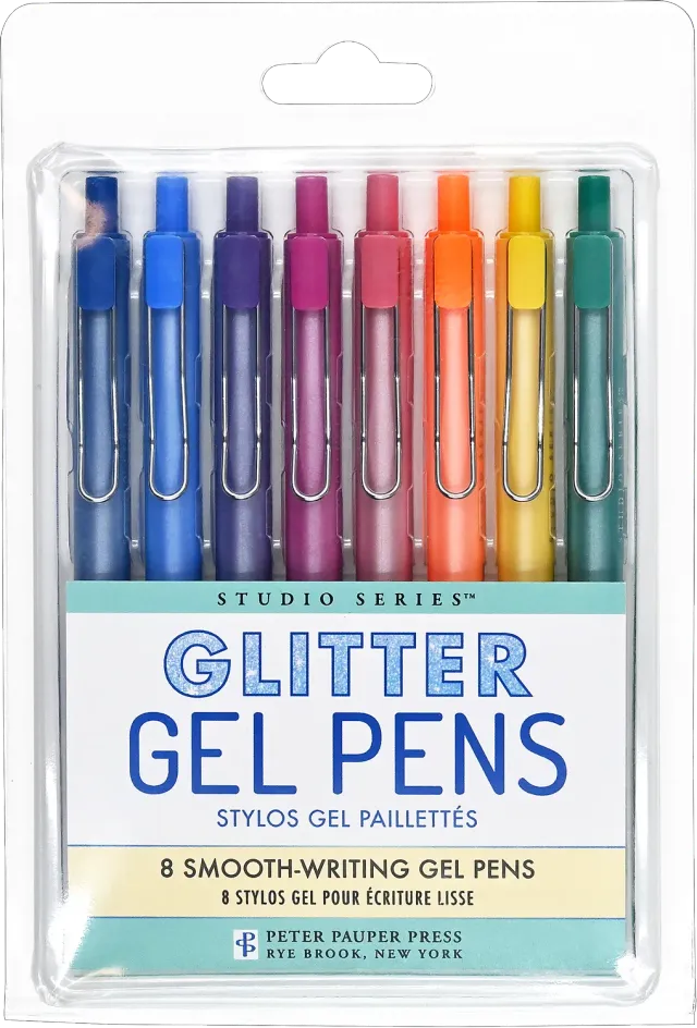 Peter Pauper Press Studio Series glitter gelpenner 8 stk