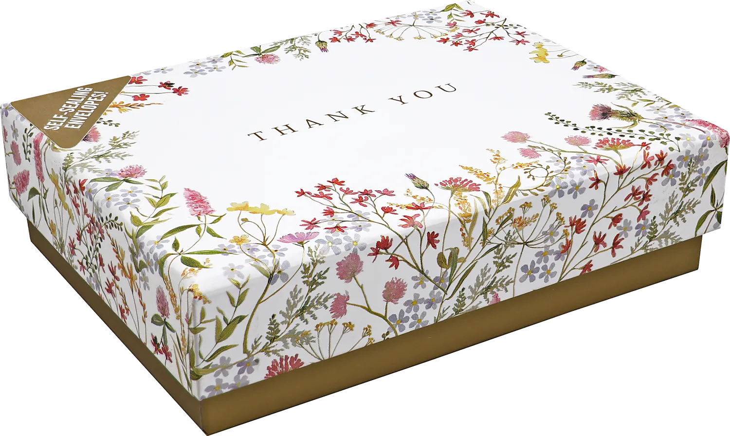 Peter Pauper Press Wildflowers takkekort 14 stk gullfolie
