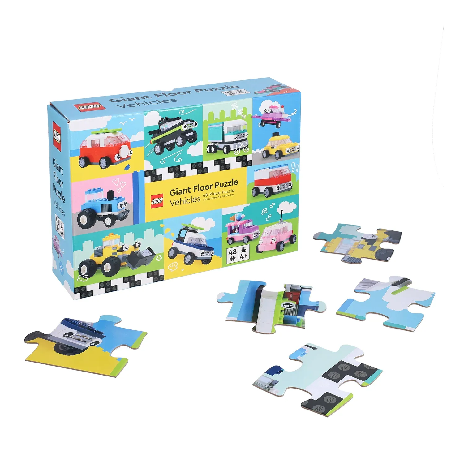 LEGO 48-Piece Giant Floor Puzzle Vehicles gulvpuslespill