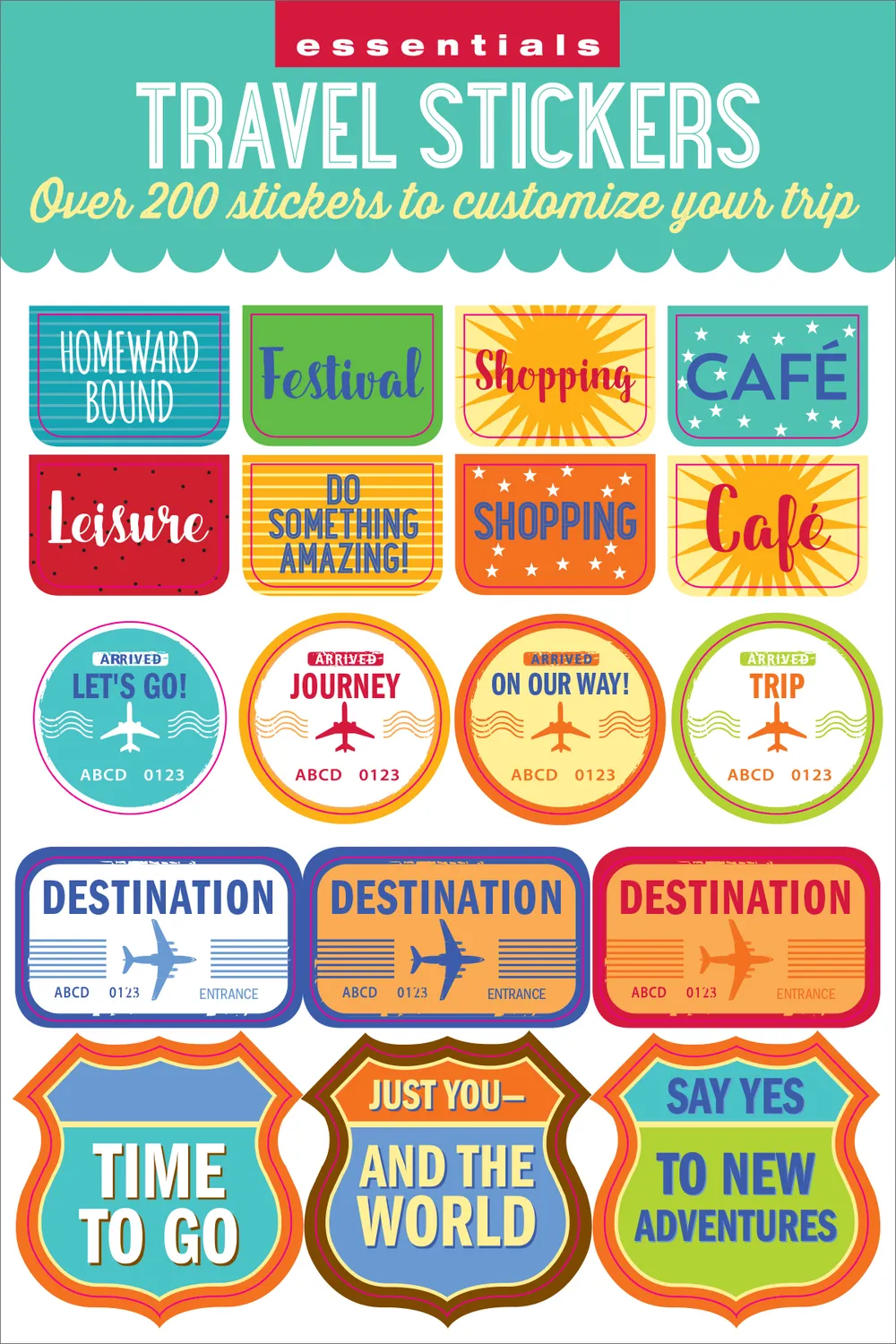Essentials Travel Planner klistremerker 575-pk reise