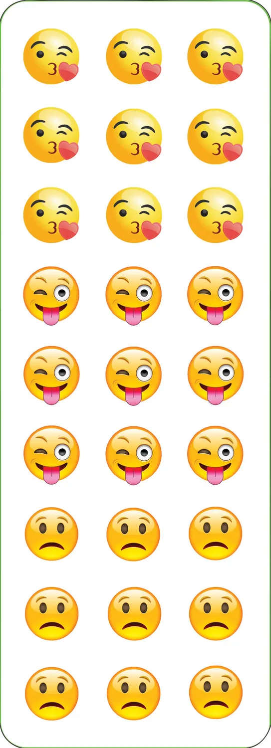 Peter Pauper Press Emojis klistremerkesett 115 stk holografisk