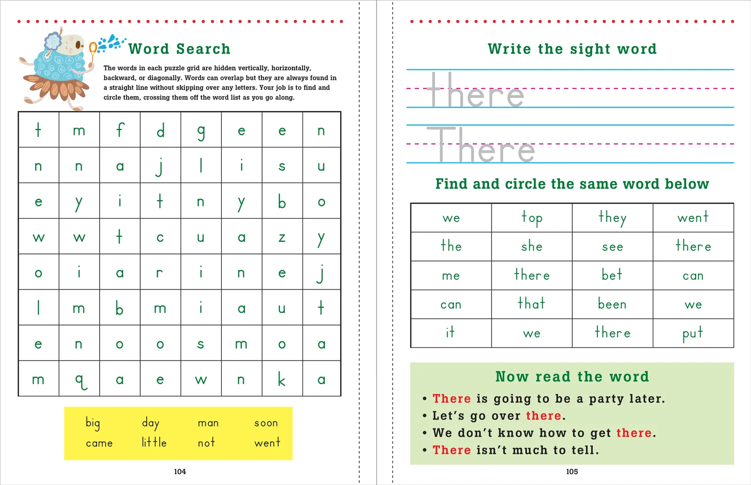 Trace & Learn Sight Words aktivitetsbok 112 sider engelsk