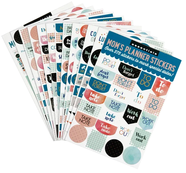 Peter Pauper Press Essentials Mom's Planner klistremerker 575 stk farger
