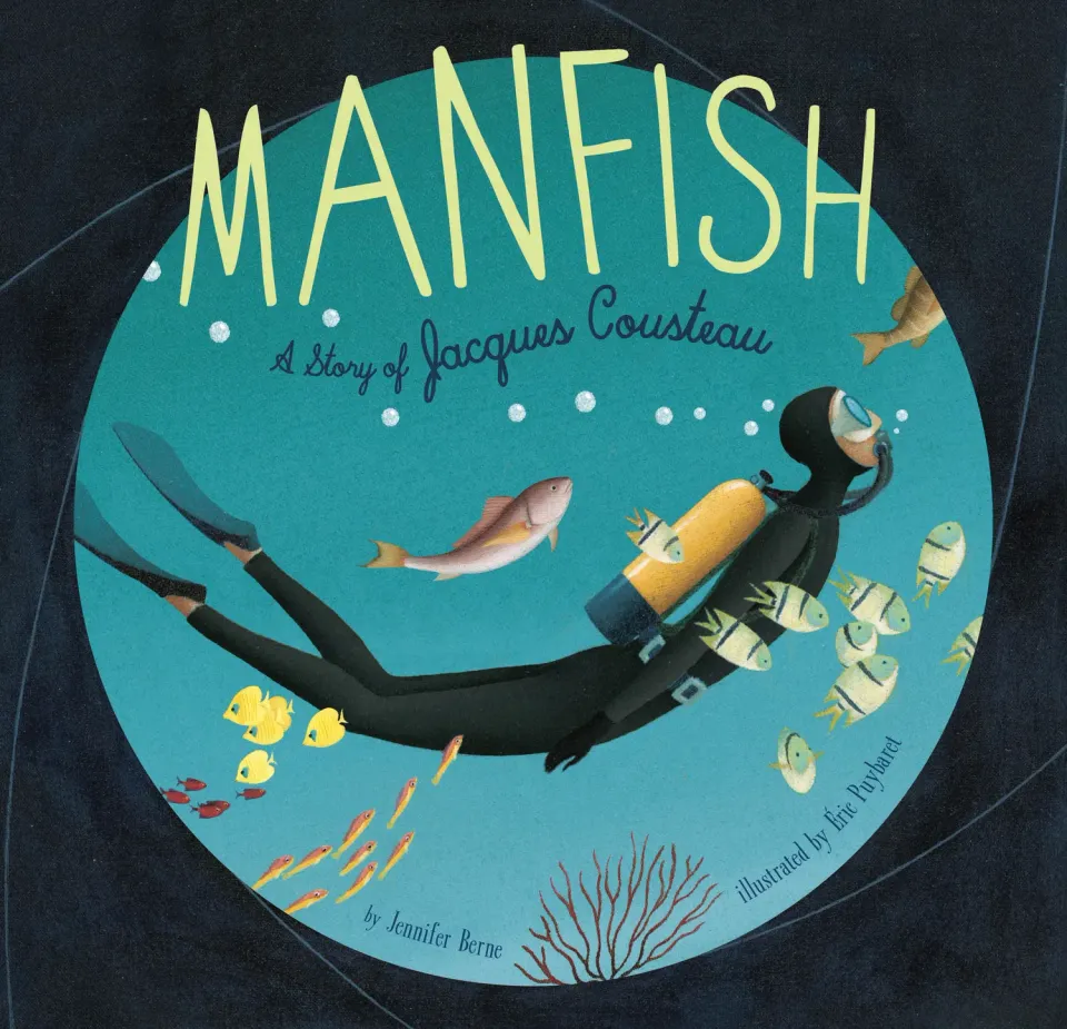 Abrams Manfish Jacques Cousteau barnebok pocket 5-8 år