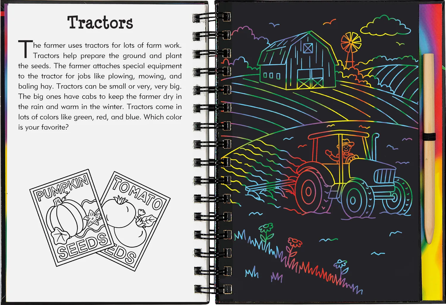 Peter Pauper Press On The Farm Scratch and Sketch skrapebok