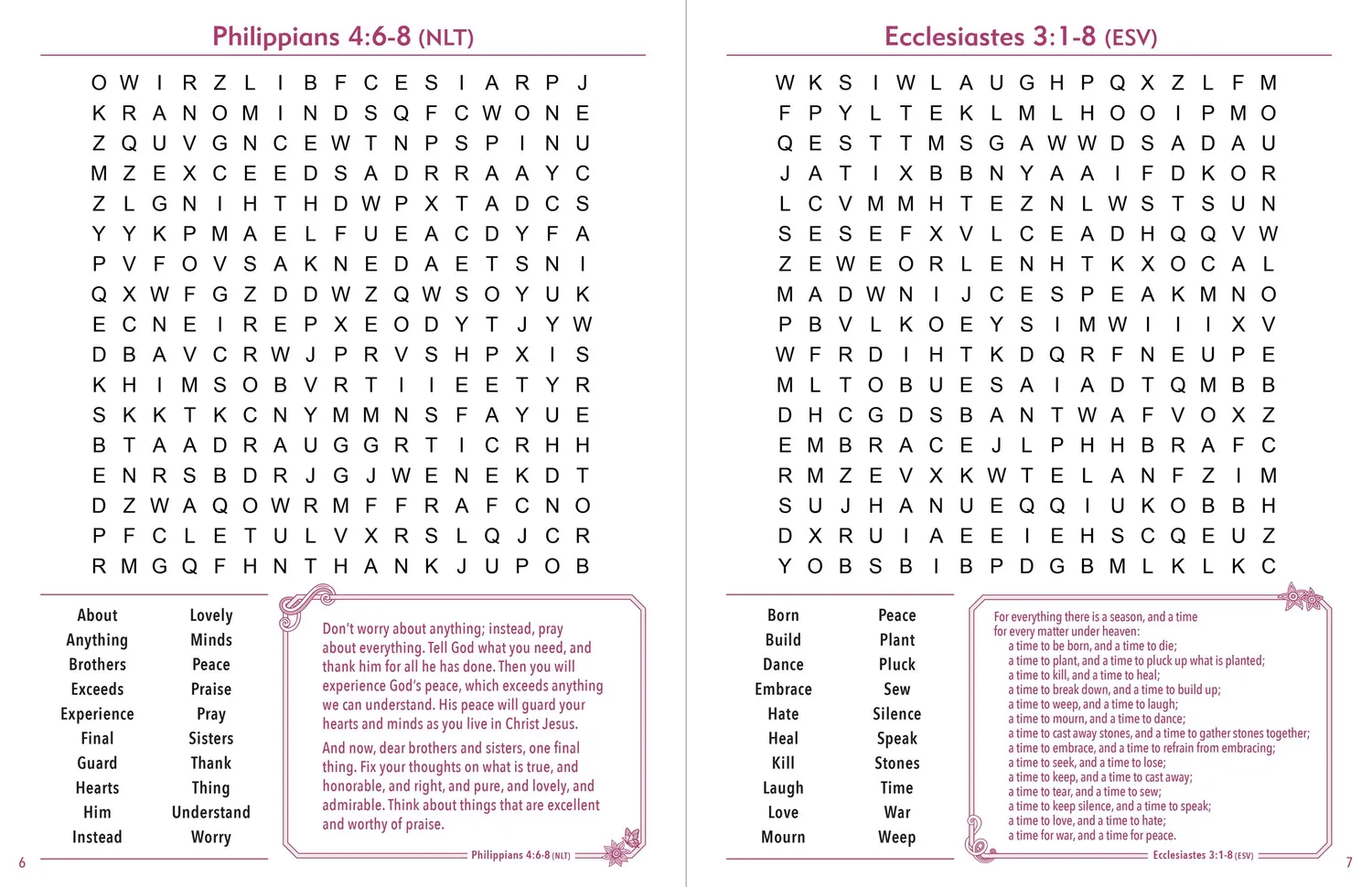 Peter Pauper Press Bible Verse Large Print Word Search ordsøk stor skrift