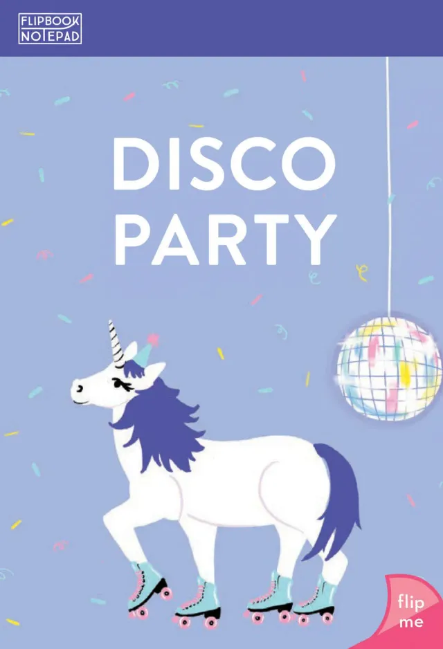 Chronicle Books Disco Party notatblokk flipbook animert