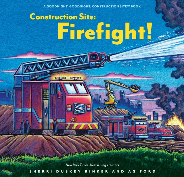 Construction Site Firefight innbundet barnebok brann