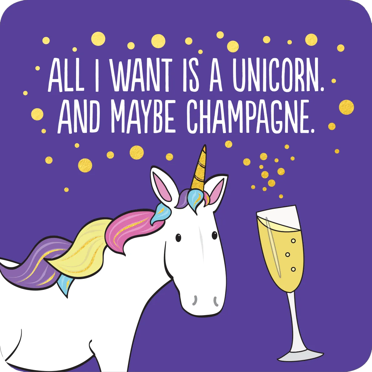 Peter Pauper Press Unicorn drikkebrikker 8 stk