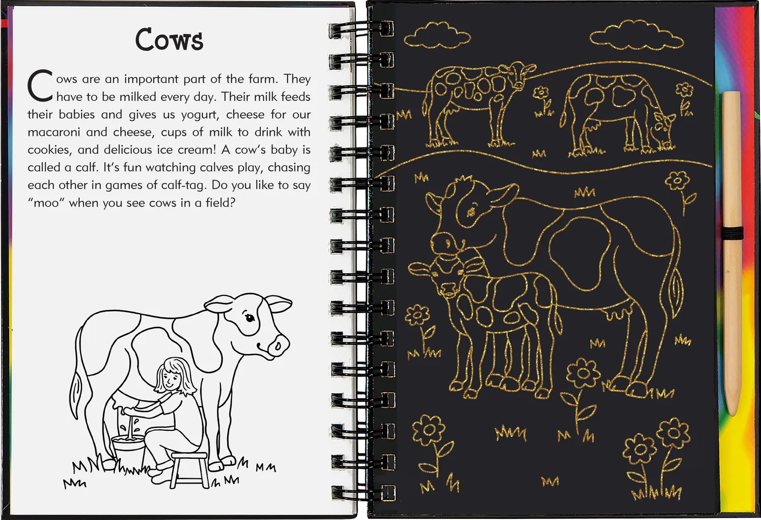 Peter Pauper Press On The Farm Scratch and Sketch skrapebok