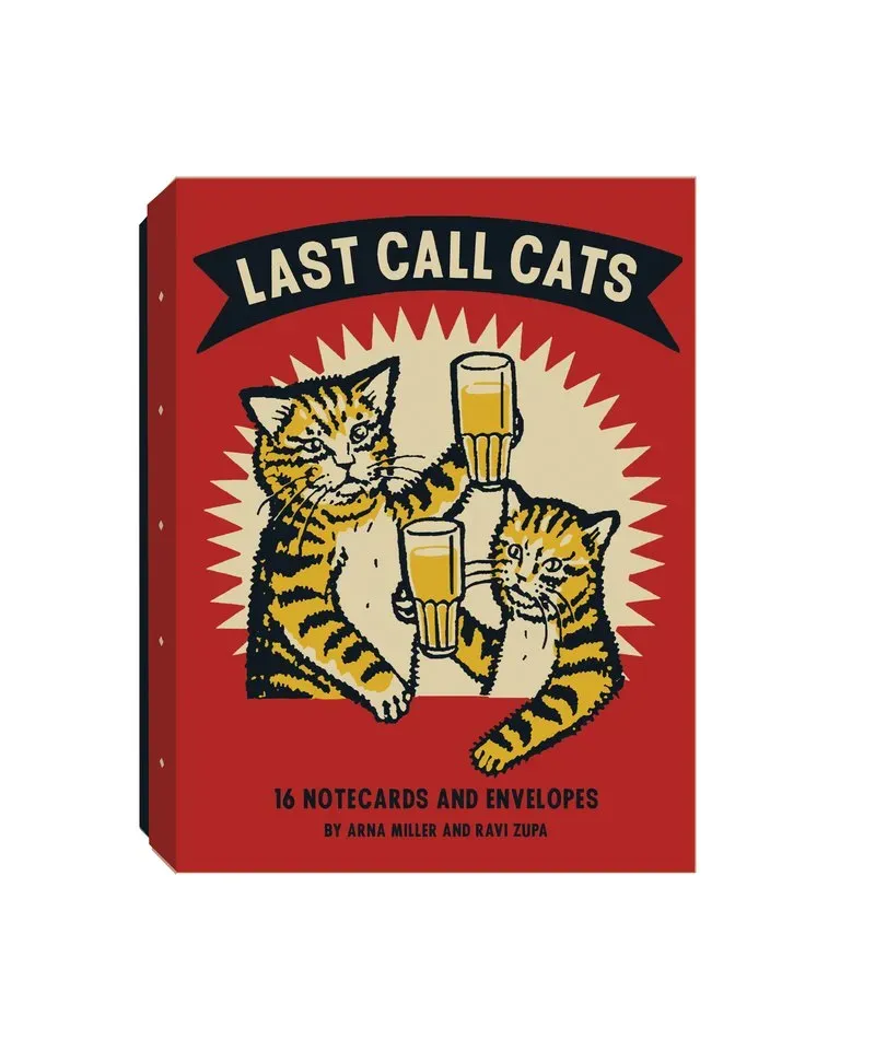 Last Call Cats notecards kortsett 16 katter