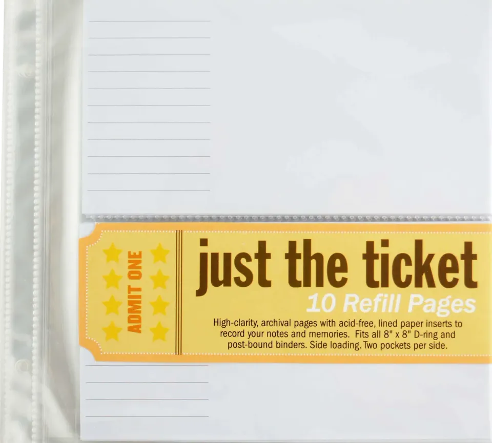 Peter Pauper Press Just the Ticket refillark 10-pak syrefri