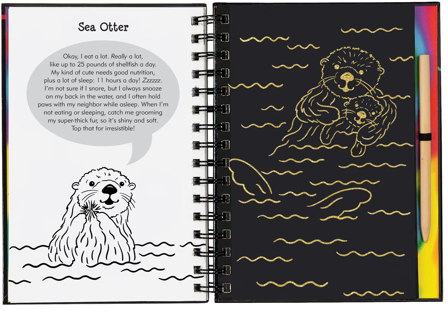Peter Pauper Press Sloths Scratch and Sketch skrapebok barn