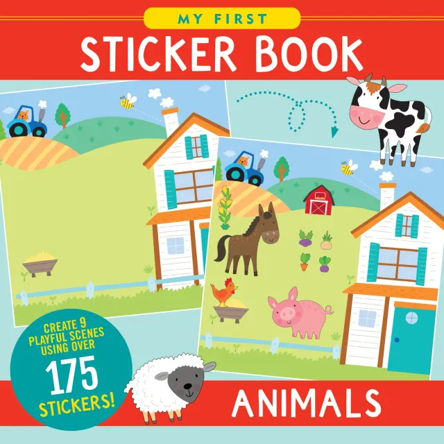My First Sticker Book Animals klistremerkebok 175 stk