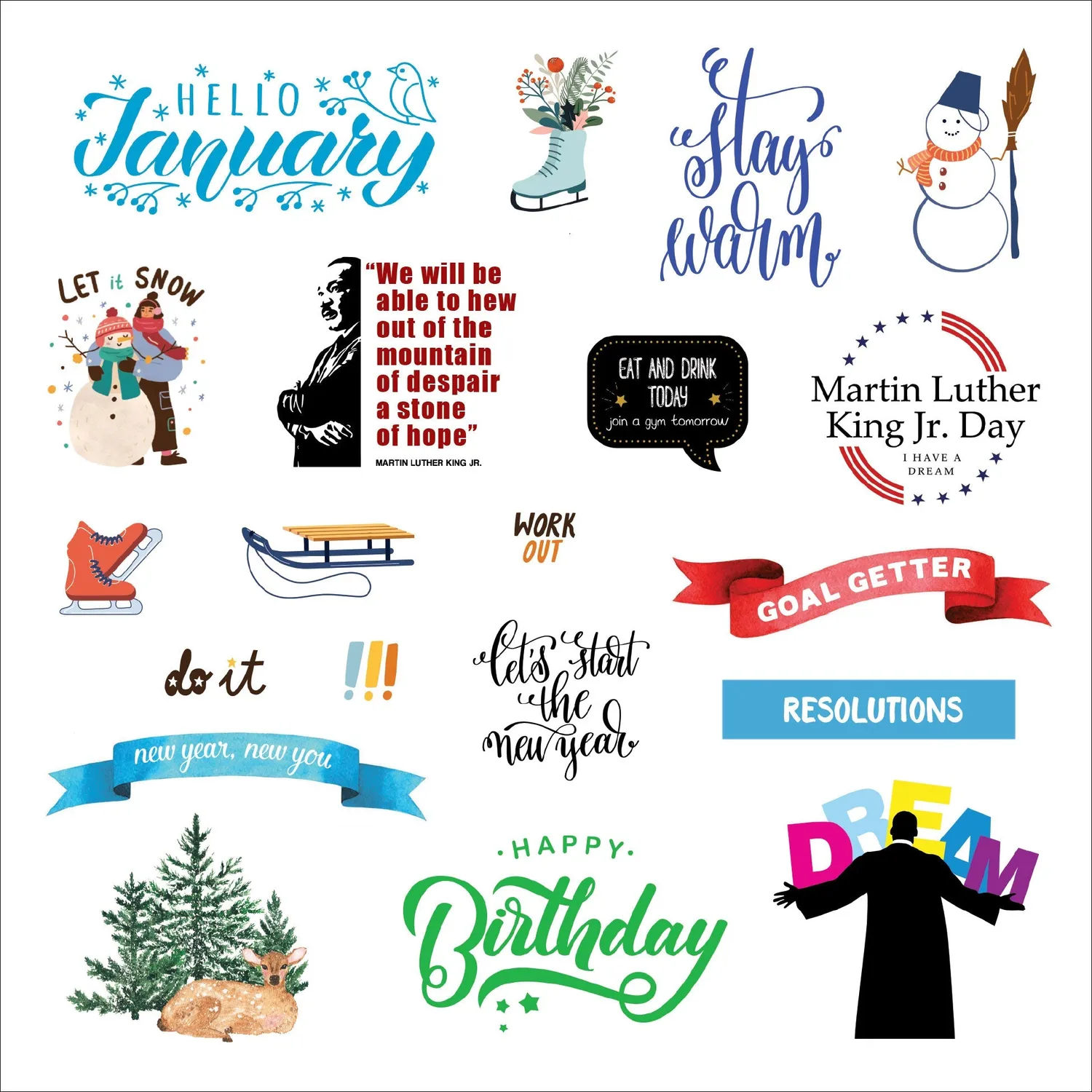 Peter Pauper Press A Year in Stickers klistremerkebok 900 stk