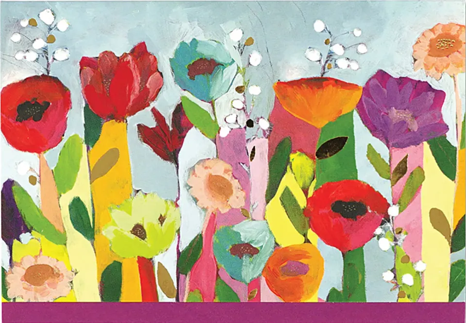 Peter Pauper Press Brilliant Floral notatkort 14-pakn blomst