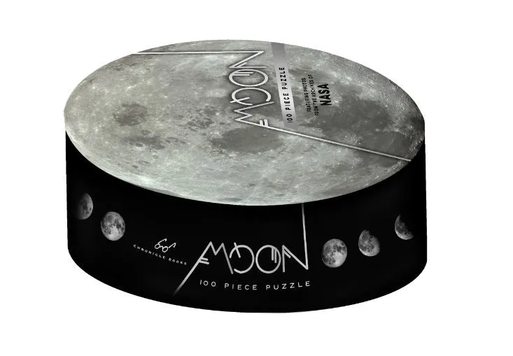 Chronicle Moon 100 puslespill NASA måne rund