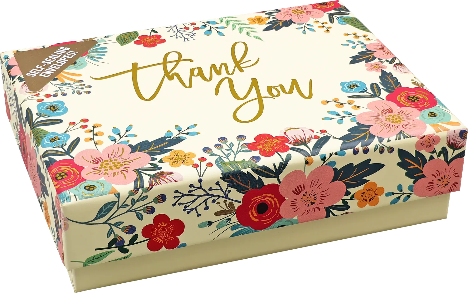 Peter Pauper Press Floral Frame Thank You Notes takkekort 14 stk