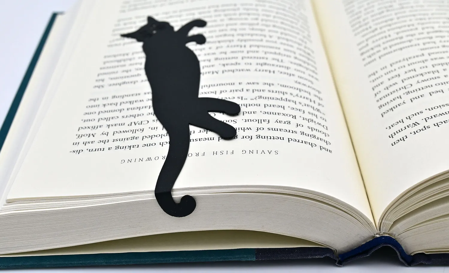 Peter Pauper Press Curious Cat Hanging bokmerke metall