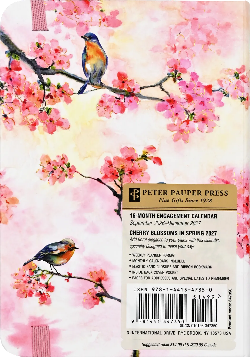 Peter Pauper Press Cherry Blossoms ukeplanlegger 2027