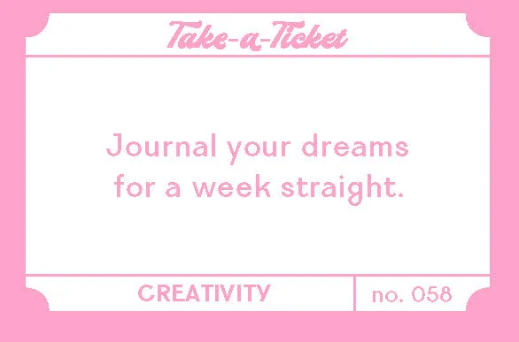 Take-a-Ticket Creativity 200 prompts idéboks gave