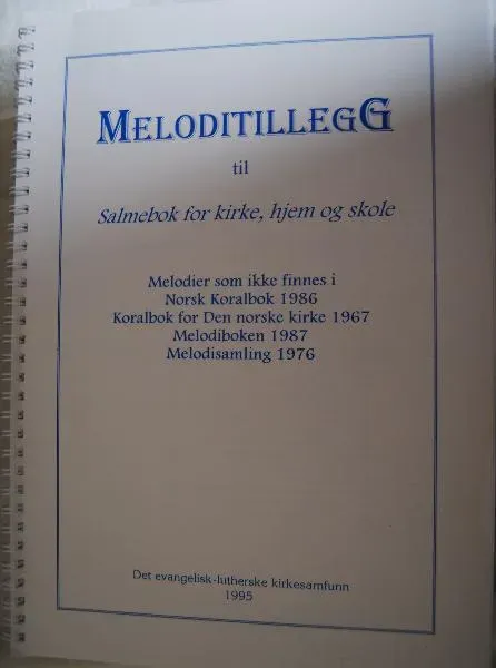 DELK-forlaget Meloditillegg til salmeboka hefte spiral