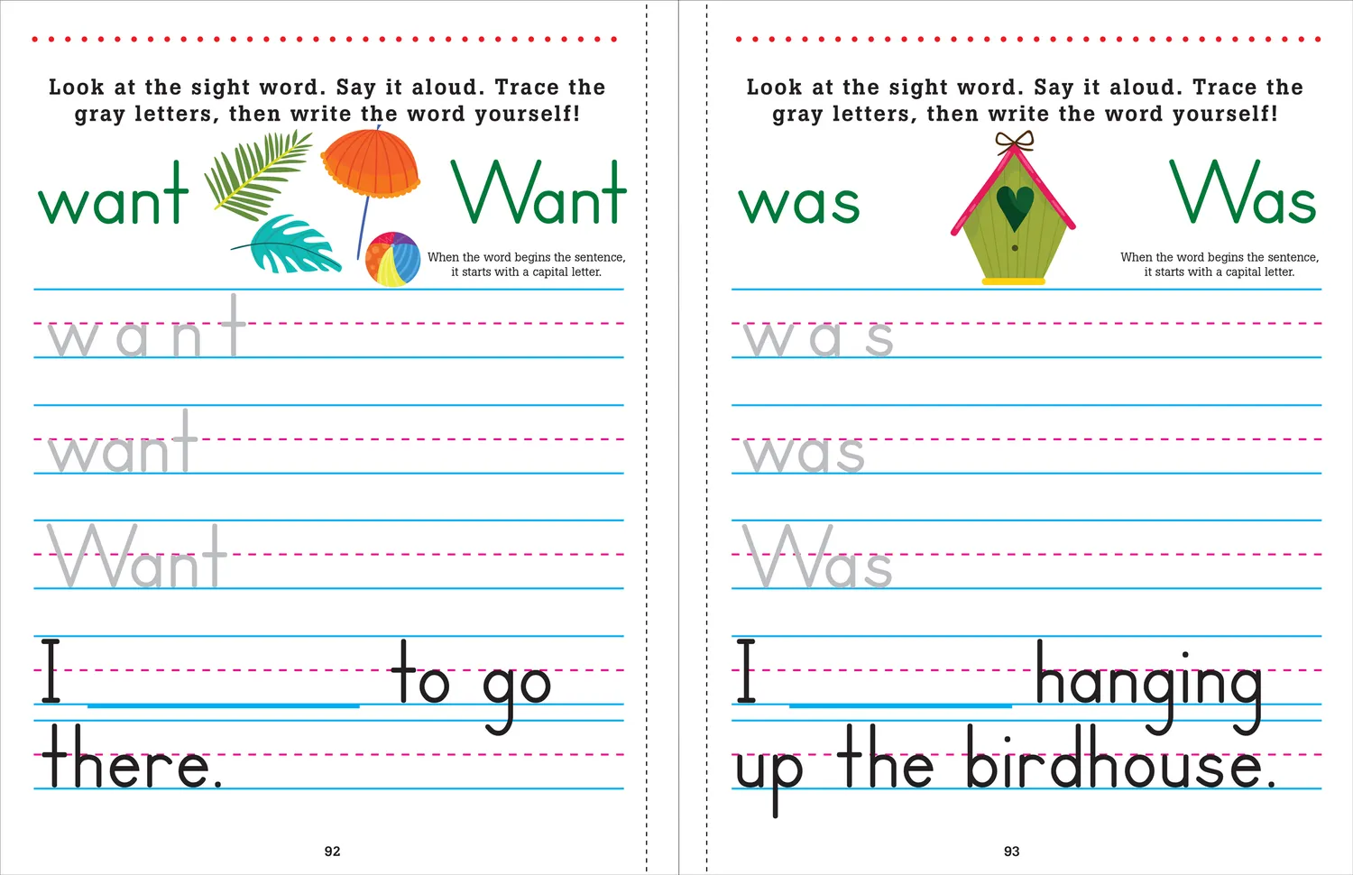 Trace & Learn Sight Words aktivitetsbok 112 sider engelsk