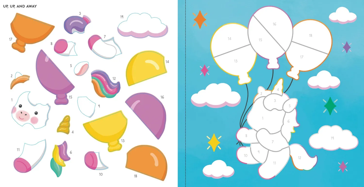 Peter Pauper Press Baby Unicorn Sparkles klistremerkebok
