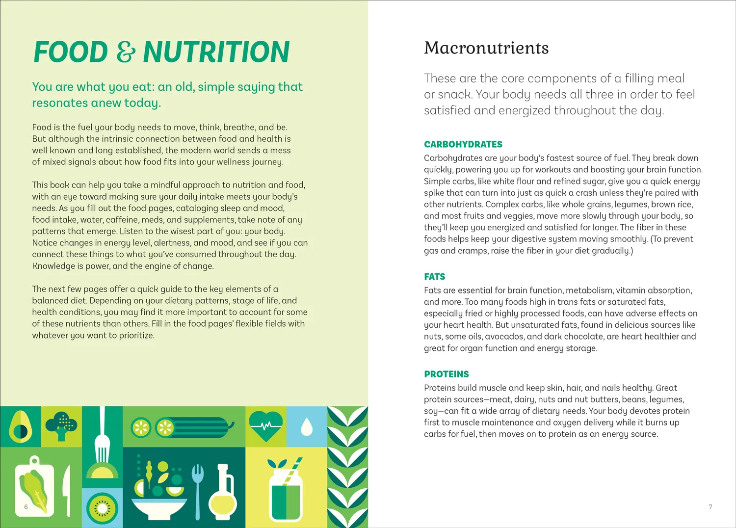 Peter Pauper Press Food & Fitness Logbook treningsdagbok 3 mnd