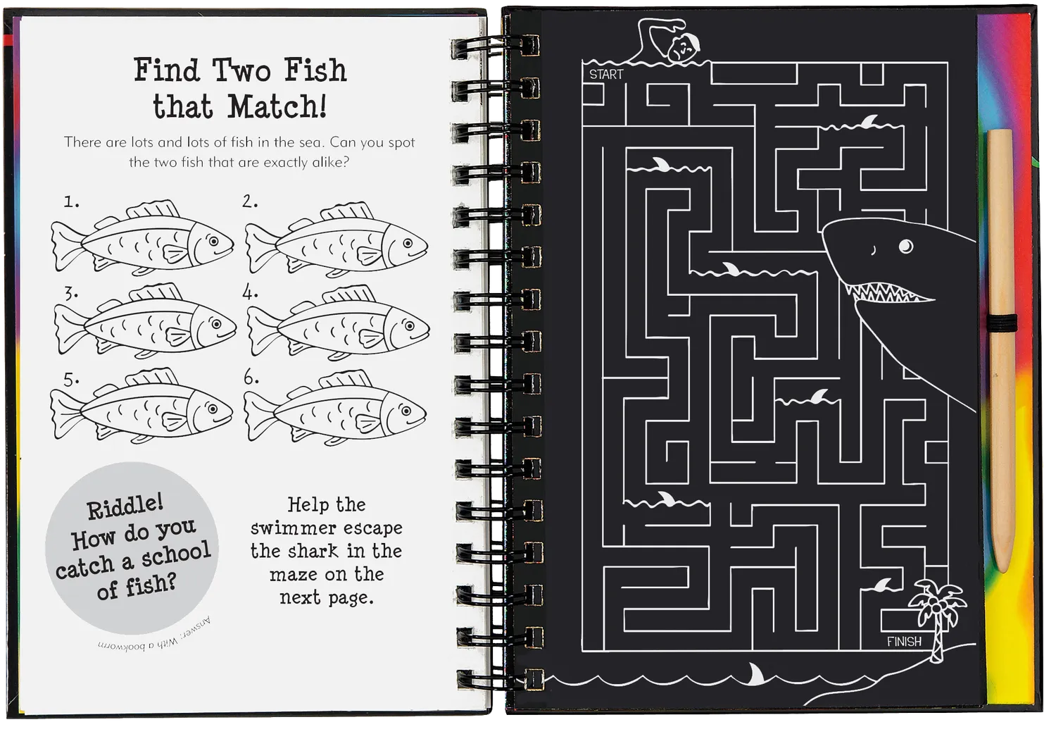 Peter Pauper Press Scratch and Sketch Ocean World skrapebok hav
