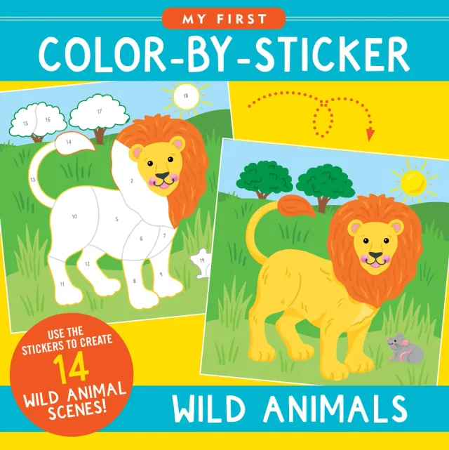 Peter Pauper Press Wild Animals klistremerkebok 14 bilder