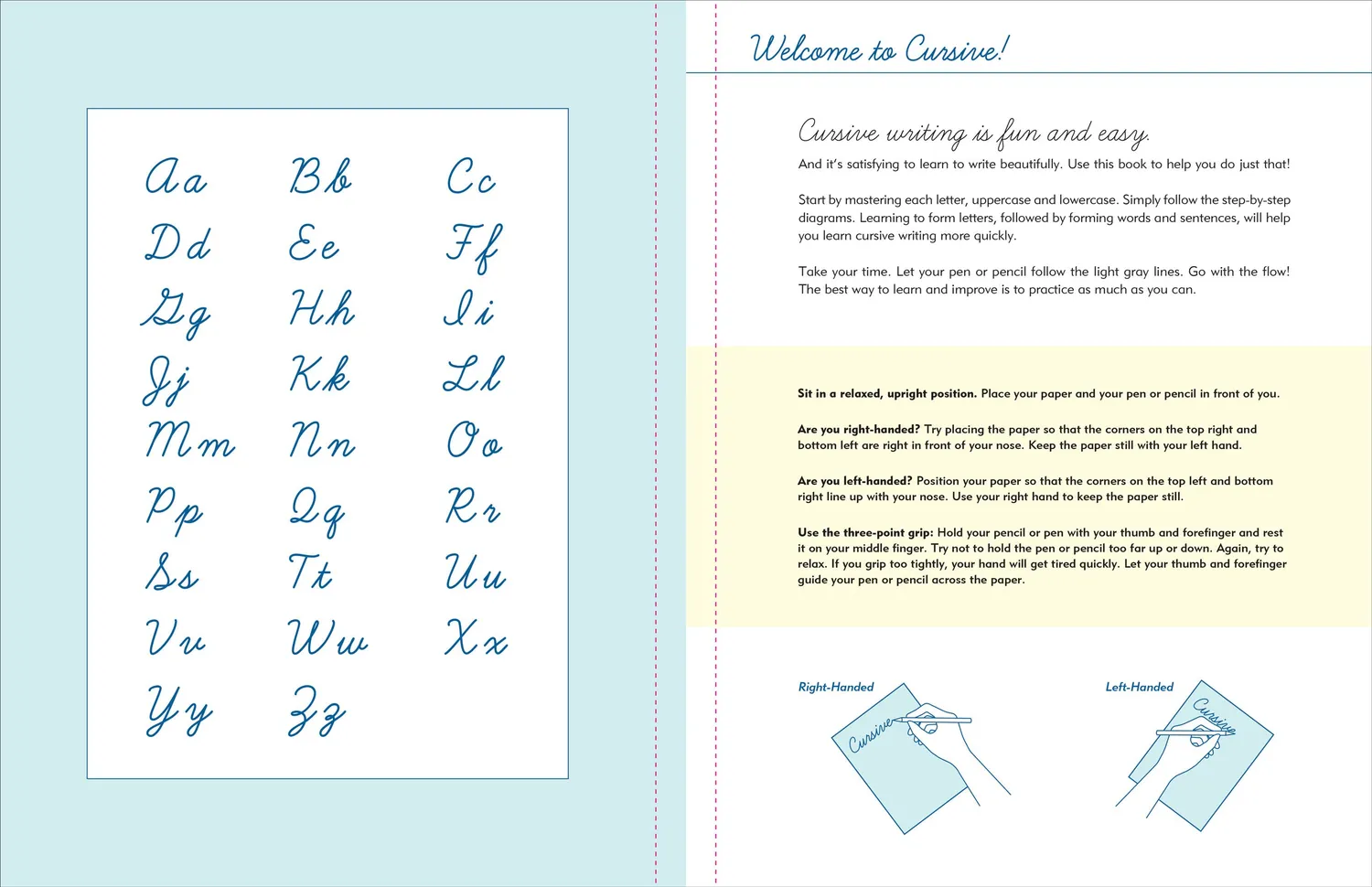 Peter Pauper Press Cursive Handwriting arbeidsbok for ungdom