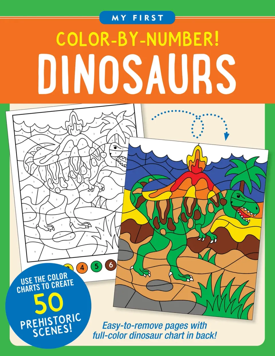 Peter Pauper Press My First Color-by-Number Dinosaurs fargebok