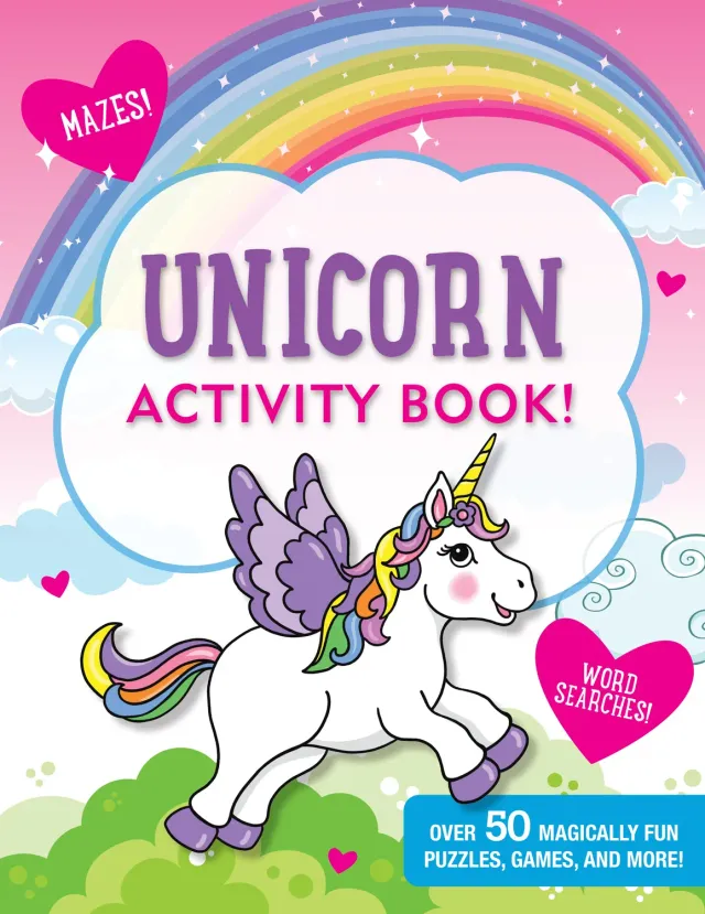 Peter Pauper Press Unicorn aktivitetsbok for barn
