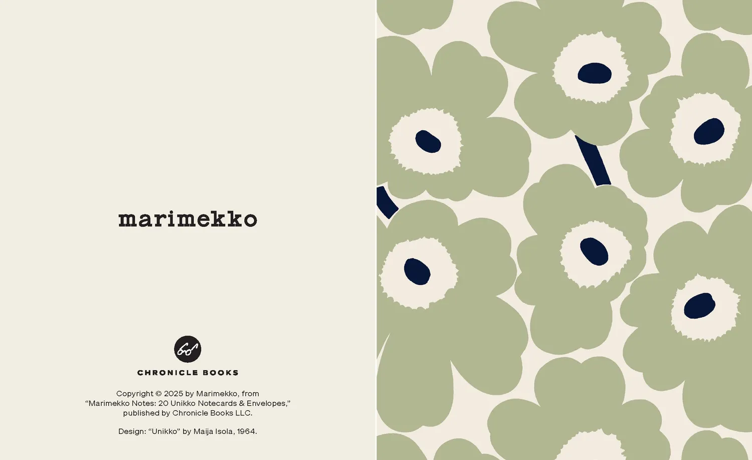 Chronicle Books Marimekko Notes Pastels kortsett 20 Unikko