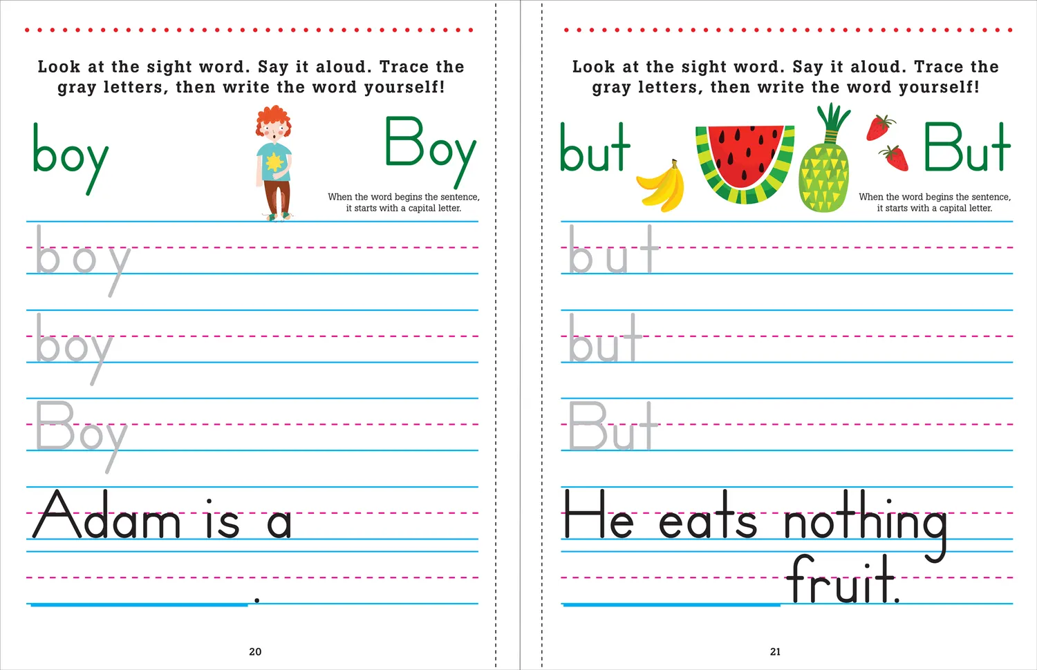 Trace & Learn Sight Words aktivitetsbok 112 sider engelsk
