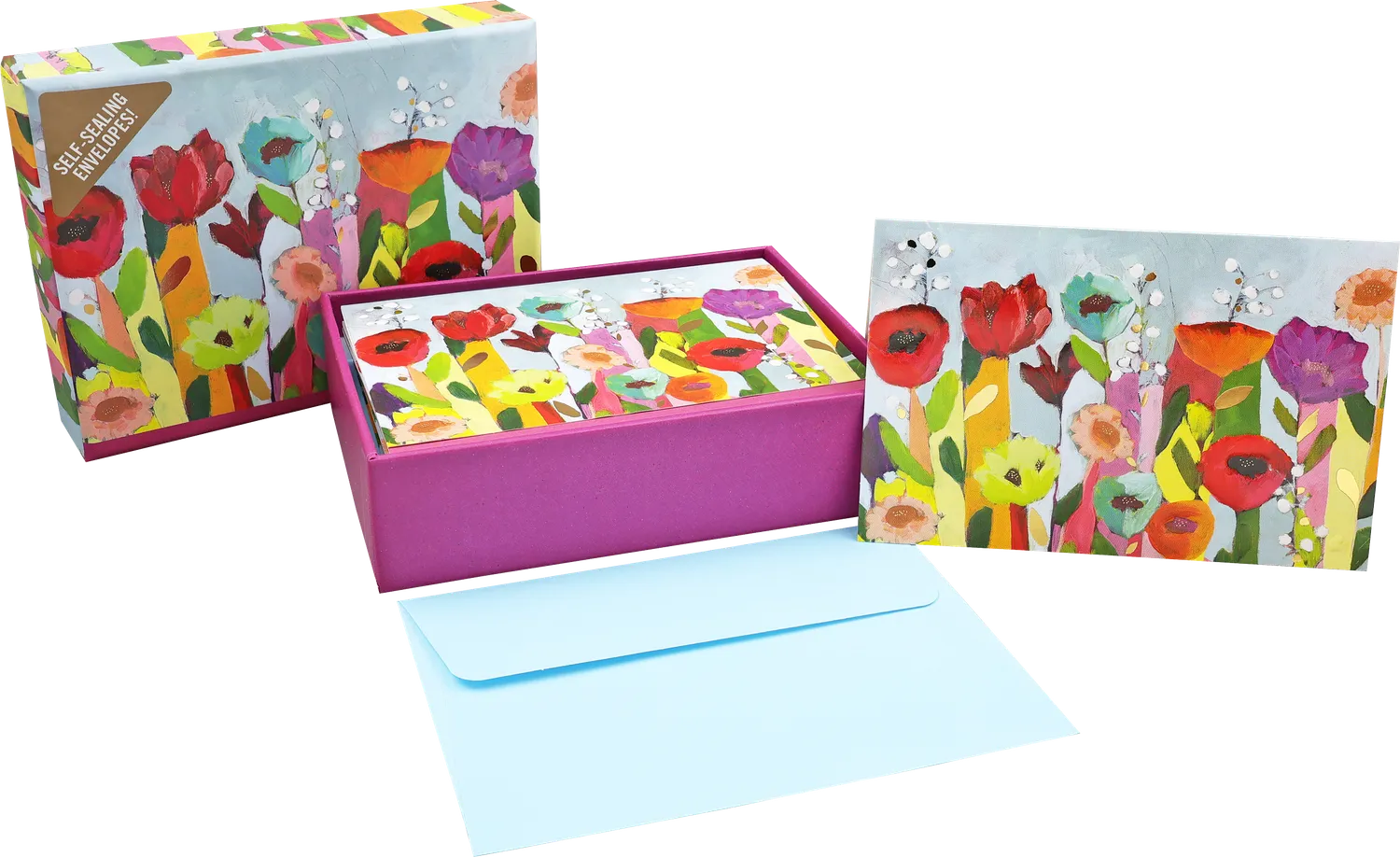Peter Pauper Press Brilliant Floral notatkort 14-pakn blomst