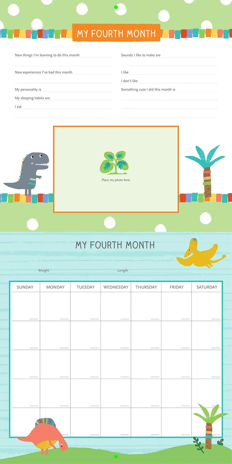 Peter Pauper Press My Life as a Baby kalender dinosaur 13 mnd