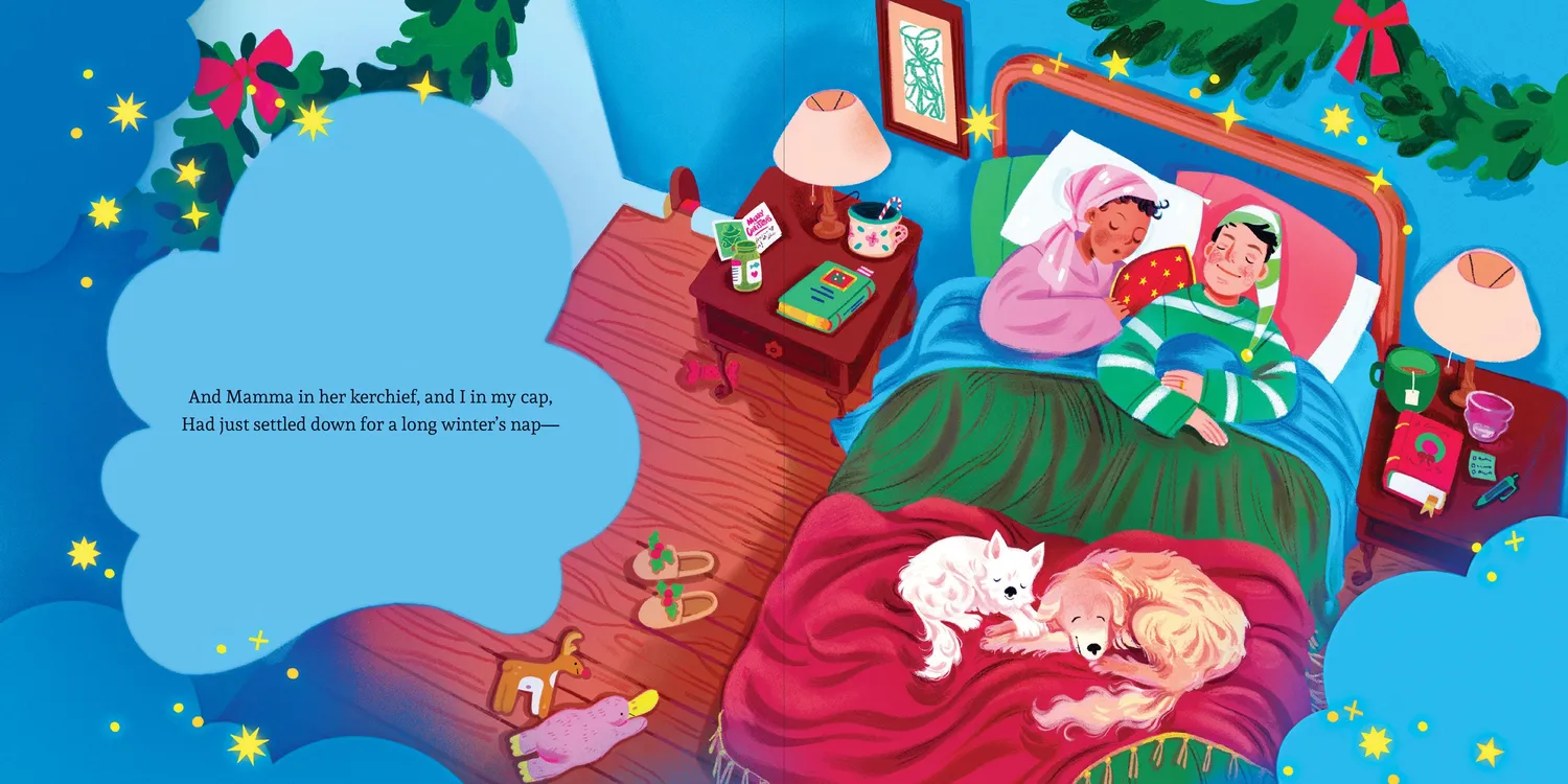 Peter Pauper Press Twas The Night Before Christmas bildebok gullsnitt