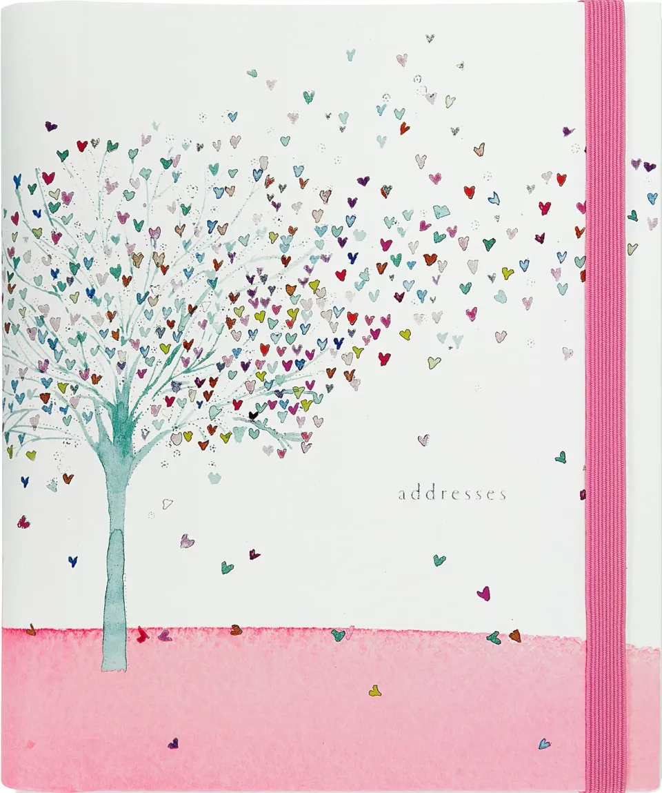 Peter Pauper Press Tree of Hearts adressebok stor 350 kontakter