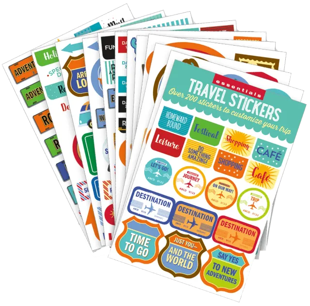 Essentials Travel Planner klistremerker 575-pk reise