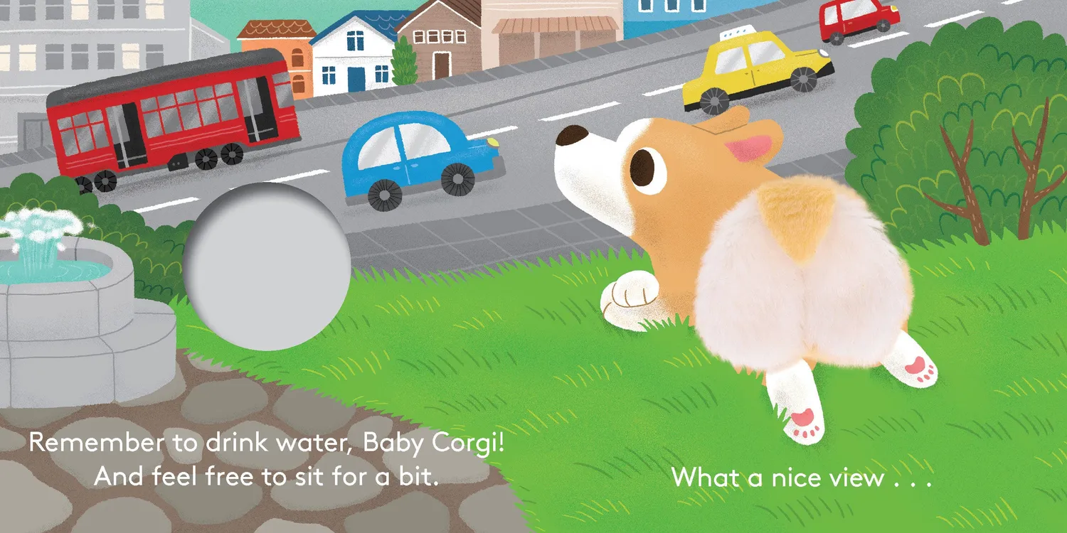 Abrams & Chronicle Books Baby Corgi Butt pekebok fingerdukke