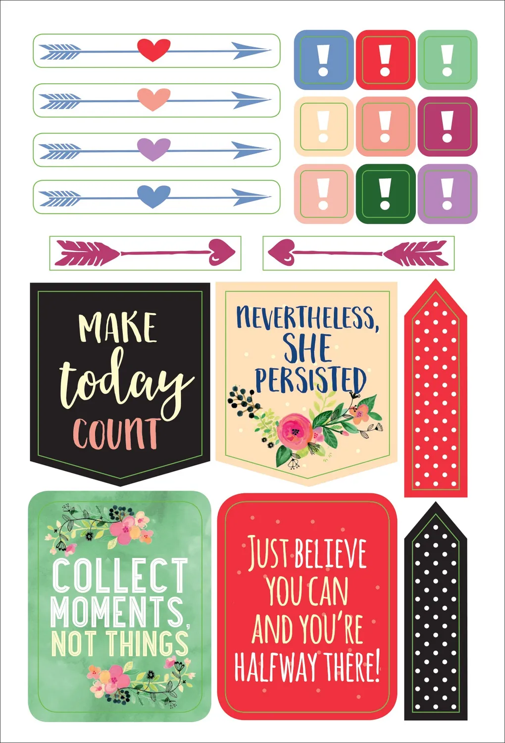 Essentials She Believed plannerklistremerker 160 stk