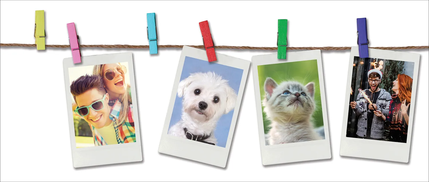 Peter Pauper Press Multicolor Instant Film fotoklemmer 20-pk farget